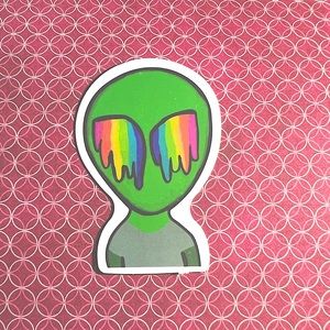Can’t Feel My Face Alien ET EBE Traveler Star Person Space People Single Sticker